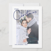 トレンディーブループレイドメリークリスマススクリプト写真 シーズンカード (正面)