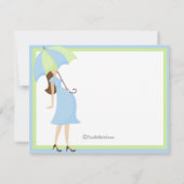 トレンディーブルーベビーシャワー招待状 招待状 (裏面)