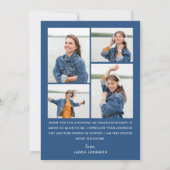 トレンディーブルーボウリボン5 PHOTO卒業 サンキューカード (裏面)