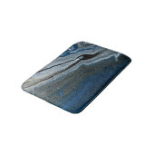 トレンディーブルーマーブルパターン バスマット (アングル)