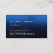 トレンディーブルーモダン美容師 名刺 (裏面)