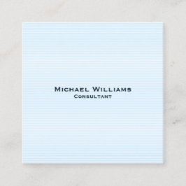 トレンディーブルーラインモダンミニマルプロフェッショナル スクエア名刺