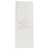 トレンディーブルーリボンボウ結婚ズサンキュー ワインギフトバッグ (裏面)