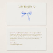 トレンディーブルーリ結婚ボンのレジストリエンクロージャ (正面&裏面)
