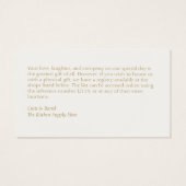 トレンディーブルーリ結婚ボンのレジストリエンクロージャ (裏面)