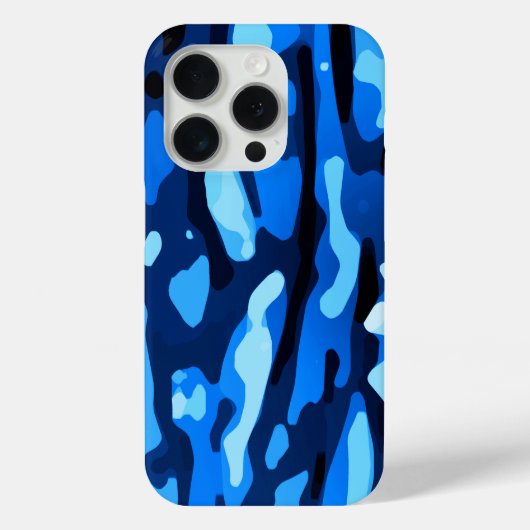 トレンディーブルー迷彩柄抽象芸術パターン Case-Mate iPhoneケース (裏面)