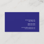 トレンディーブルー魅力的な名刺 名刺 (裏面)