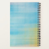 トレンディーブルー黄色の角柱状ガラスのロモダンゴ ノートブック (裏面)