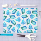 トレンディーブルー&グリーンゲードジェムストーンズ 薄葉紙 (クラフト)