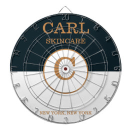 トレンディーブルー&シェードオブブラウン美しいサロンモノグラム ダーツボード