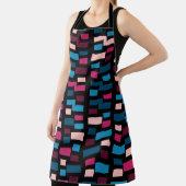 トレンディーブルー&ピンクシティナイトホームクールパターン エプロン (インサイチュ)