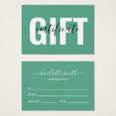 トレンディーブロックカラービジネスギフト証明書 (正面&裏面)