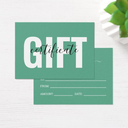 トレンディーブロックカラービジネスギフト証明書 (デスク)