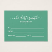 トレンディーブロックカラービジネスギフト証明書 (裏面)