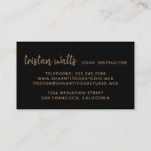 トレンディーブロンズマンダラプロフェッショナル 名刺 (裏面)