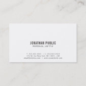 トレンディープお洒落ラモダンインプロフェッショナル白黒 名刺 (裏面)