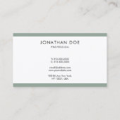 トレンディープエレガントラミニマルインプロフェッショナルお洒落 名刺 (裏面)
