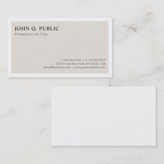 トレンディープスタイリッシュライナモダンミニマルデザインルクセ 名刺 (正面/裏面)