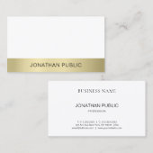 トレンディープスタイリッシュラモダンイン金ゴールドルックラグジュアリー 名刺 (正面/裏面)