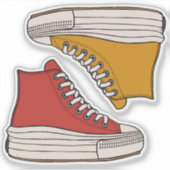 トレンディープラットフォーム、ハイトップスニーカーの靴 シール (正面)