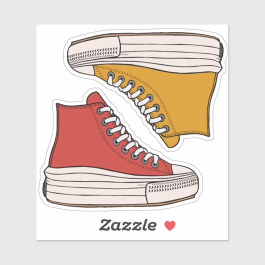 トレンディープラットフォーム、ハイトップスニーカーの靴 シール (シート)