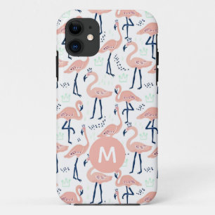 トレンディープリンセスフラミンゴパターンモノグラム iPhone 11 ケース