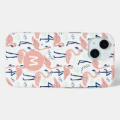 トレンディープリンセスフラミンゴパターンモノグラム Case-Mate iPhoneケース (裏面 (横))