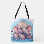 トレンディープリントトートバッグ – エコフレンドリー&ファッショナブル トートバッグ (正面)