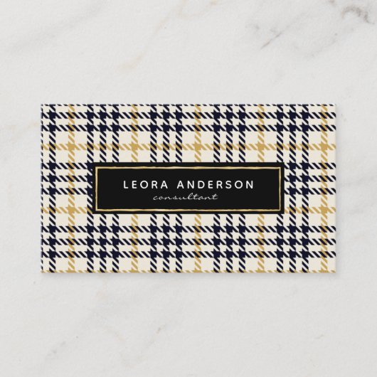 トレンディープレイドとツイード 名刺 (正面)