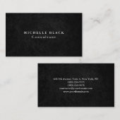トレンディープレーンエレガントグレーブラックプロフェッショナル 名刺 (正面/裏面)