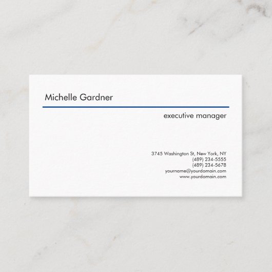 トレンディープレーンクリエイティブミニマモダンリスト 名刺 (正面)