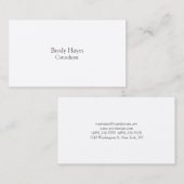 トレンディープレーンシンプルクリーンスタイリッシュモダン 名刺 (正面/裏面)