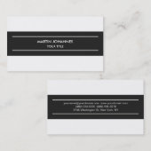 トレンディープレーンシンプルグレーホワイトビジネスカード 名刺 (正面/裏面)