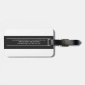 トレンディープレーンシンプルグレーホワイト ラゲッジタグ (裏面横)