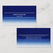 トレンディープレーンシンプルブルーホワイト名刺 名刺 (正面/裏面)