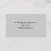トレンディープレーンシンプルプロフェッショナルライトグレー 名刺 (裏面)