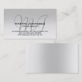 トレンディープレーンシンプルモノグラム名刺 名刺 (正面/裏面)