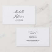 トレンディープレーンシンプル白黒 名刺 (正面/裏面)