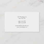 トレンディープレーンシンプル白黒 名刺 (裏面)