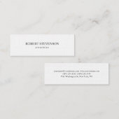 トレンディープレーンスタイリッシュスリムプロフェッショナルミニマリスト スキニー名刺 (正面/裏面)