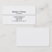 トレンディープレーンスタイリッシュブラック&ホワイトシンプル 名刺 (正面/裏面)