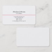 トレンディープレーンスタイリッシュ白黒レッドシンプル 名刺 (正面/裏面)