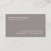 トレンディープレーンモダンエレガントデザインラグジュアリーシルク 名刺 (裏面)