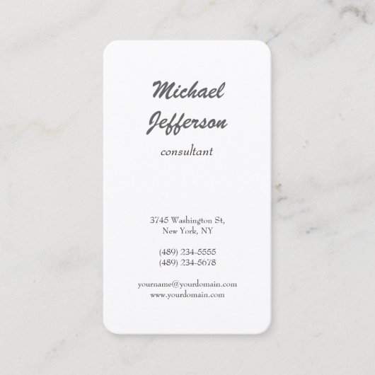 トレンディープレーンモダンミニマルプロフェッショナル 名刺 (正面)