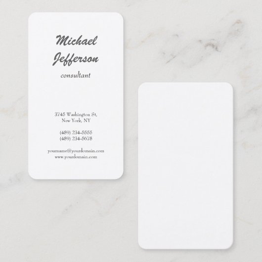 トレンディープレーンモダンミニマルプロフェッショナル 名刺 (正面/裏面)