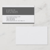 トレンディープレーン白グレーストライプの名刺 名刺 (正面/裏面)
