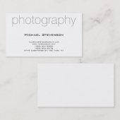 トレンディープレーン白黒シックな名刺 名刺 (正面/裏面)