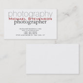 トレンディープレーン白黒レッドシックな名刺 名刺 (正面/裏面)