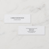 トレンディープレーン魅力的な特モダン別 スキニー名刺 (正面/裏面)