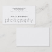 トレンディープレーン黒グレー白の名刺 名刺 (正面/裏面)